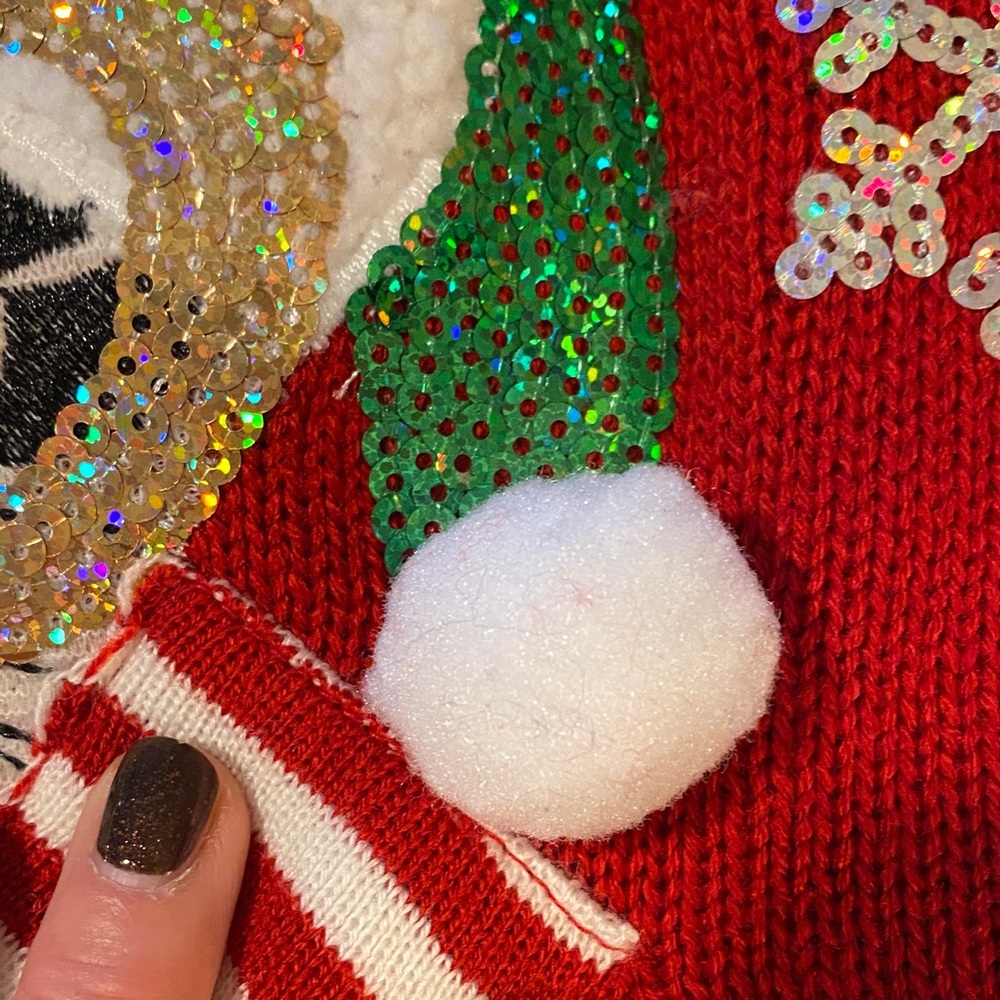 Festive Red Christmas Cat Sweater “Meowy Christmas” 🎅😃😂 - Picture 10 of 11